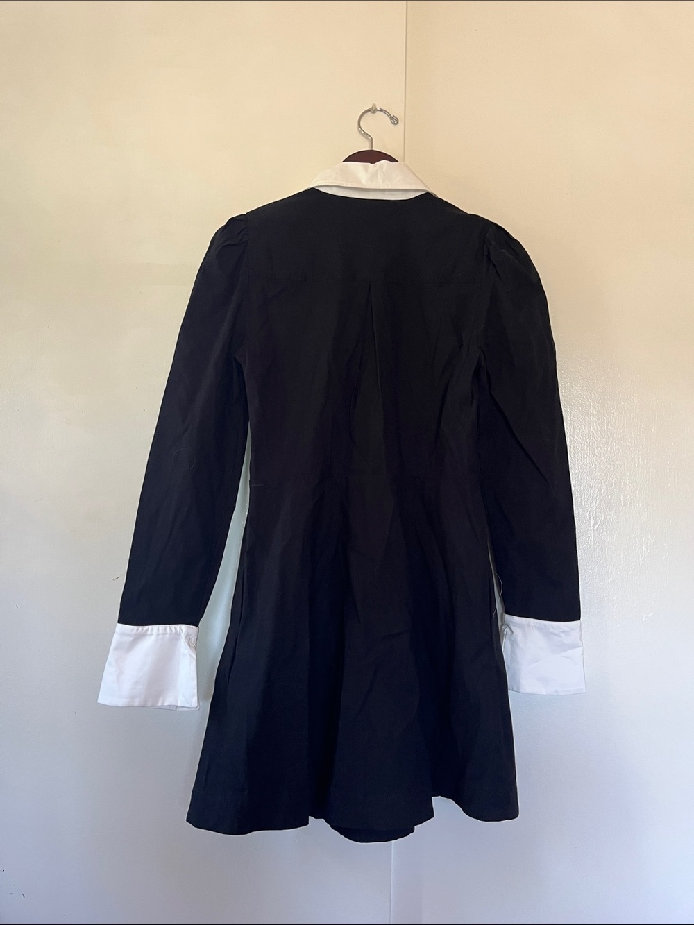 NWT Anthropologie Maeve Black Dress with White Collar - Picture 5 of 5